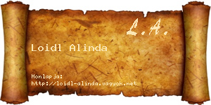 Loidl Alinda névjegykártya